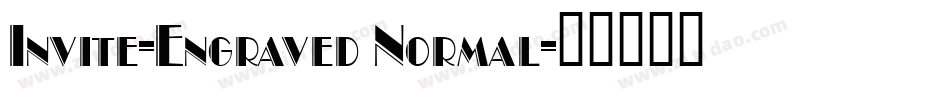 Invite-Engraved Normal字体转换